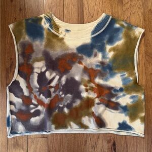 Multicolor Tie-Dye Sleeveless Top
